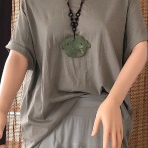 Amici & Baci Lagenlook Hi Low Scoop Neck Tshirt